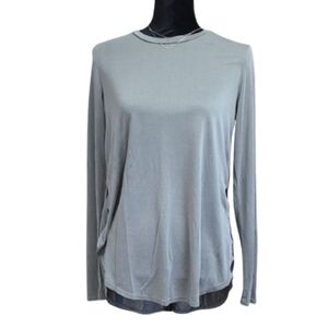 Cherish long sleeve dress tee sage green medium